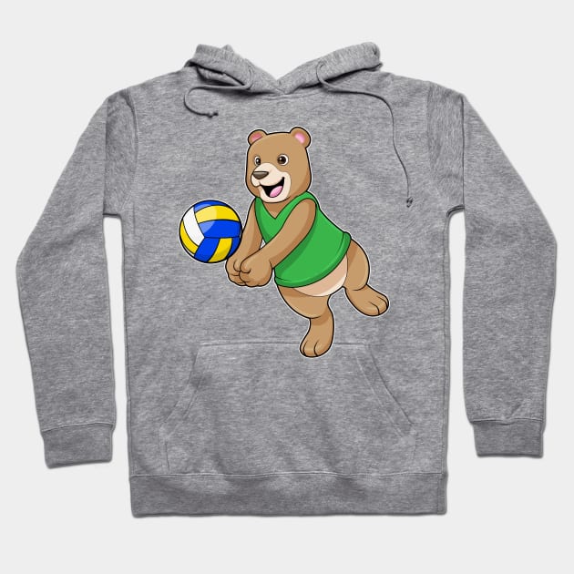 Bear as Volleyball player with Volleyball Hoodie by Markus Schnabel